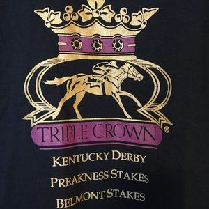 Madalay Place Triple Crown Kentucky Derby Preakness Belmont Stakes T-Shirt Large